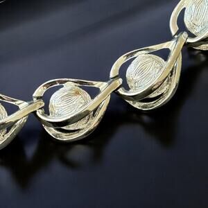 VTG MCM Silver Tone Adjustable Choker Necklace 16.5 inch